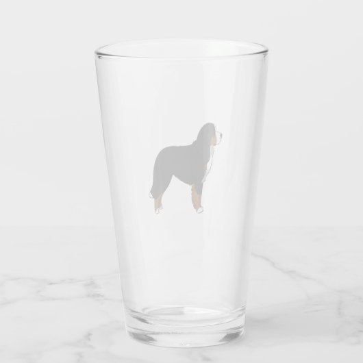 Bernese Mountain Dog Glas (Rückseite)