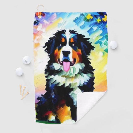 Bernese Mountain Dog Golf Handtuch (Insitu)