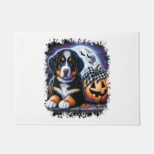 Bernese Mountain Dog Halloween Fußmatte (Vorderseite)