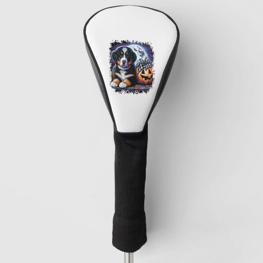 Bernese Mountain Dog Halloween Golf Headcover (Vorderseite)