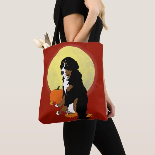 Bernese Mountain Dog Halloween Herbst Tasche (Von Nahem)