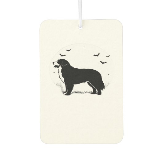 Bernese Mountain Dog � Halloween Moon Silhouette O Autolufterfrischer (Vorderseite)