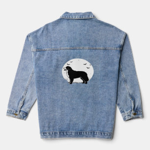 Bernese Mountain Dog - Halloween Moon Silhouette O Jeansjacke