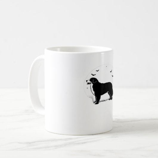 Bernese Mountain Dog - Halloween Moon Silhouette O Kaffeetasse (Vorderseite Links)