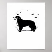 Bernese Mountain Dog - Halloween Moon Silhouette O Poster (Vorne)