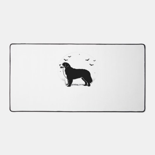 Bernese Mountain Dog - Halloween Moon Silhouette O Schreibtischunterlage (Vorderseite)