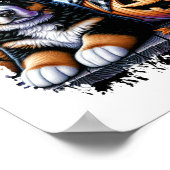Bernese Mountain Dog Halloween Poster (Ecke)