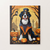 Bernese Mountain Dog Halloween Puzzle (Vertikal)