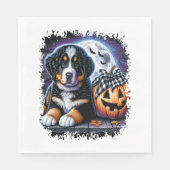 Bernese Mountain Dog Halloween Serviette (Vorderseite)