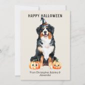 Bernese Mountain Dog Happy Halloween Feiertagskarte (Vorderseite)