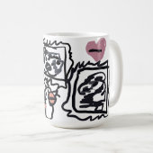Bernese Mountain Dog hearts Kaffeetasse (VorderseiteRechts)