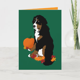 Bernese Mountain Dog Herbstlegel Karte