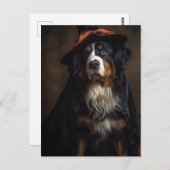 Bernese Mountain Dog Hexe Postkarte (Vorne/Hinten)