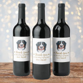 Bernese Mountain Dog I do to Wedding Wine Label Weinetikett
