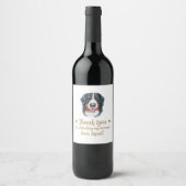 Bernese Mountain Dog I do to Wedding Wine Label Weinetikett (Vorderseite)