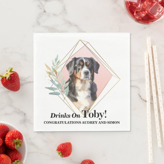 Bernese Mountain Dog I Do Too Napkins Serviette (Beispiel)
