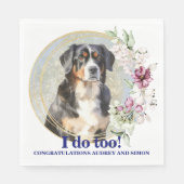 Bernese Mountain Dog I Do Too Napkins Serviette (Vorderseite)
