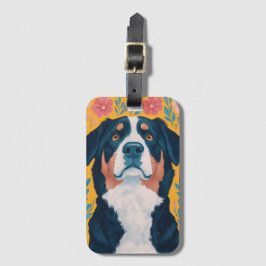 Bernese Mountain Dog Illustration Gepäckstück Gepäckanhänger