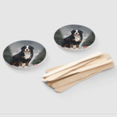 Bernese Mountain Dog im Schnee Weihnachten Fächer (Non-assembled)