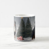 Bernese Mountain Dog im Schnee Weihnachten Kaffeetasse (Mittel)