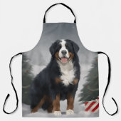 Bernese Mountain Dog im Schnee Weihnachten Schürze (Vorderseite)