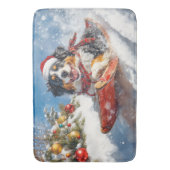Bernese Mountain Dog in Sledge Weihnachten Badematte (Vorderseite Vertikal)