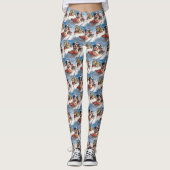 Bernese Mountain Dog in Sledge Weihnachten Leggings (Vorderseite)