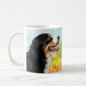 Bernese Mountain dog in the flower garden Kaffeetasse (Links)