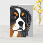 Bernese Mountain Dog Jedes Anlasses Karte (Gelbe Blume)