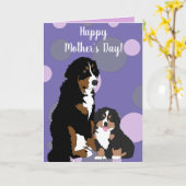 Bernese Mountain Dog Karte (Gelbe Blume)
