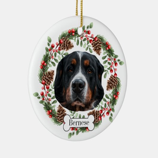 Bernese Mountain Dog Keramik Ornament (Rechts)