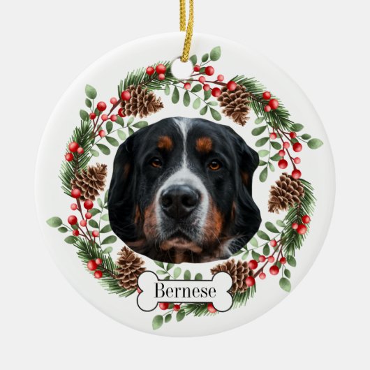 Bernese Mountain Dog Keramik Ornament (Vorne)