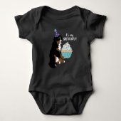 Bernese Mountain Dog Kindergeburtstag Baby Strampler (Vorderseite)