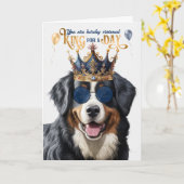 Bernese Mountain Dog King für einen schönen Geburt Karte (Gelbe Blume)