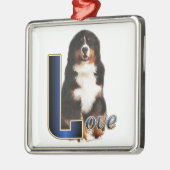 Bernese Mountain Dog Liebe Ornament Aus Metall (Links)
