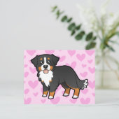 Bernese Mountain Dog Liebe Postkarte (Stehend Vorderseite)