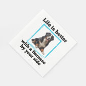 Bernese Mountain Dog - LIfe ist besser mit einem B Serviette (Ecke)