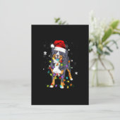 Bernese Mountain Dog Lights Weihnachtsmatte Einladung (Stehend Vorderseite)