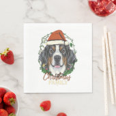 Bernese Mountain Dog Lights Weihnachtsmatte Serviette (Beispiel)