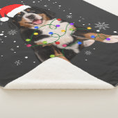 Bernese Mountain Dog Lights Weihnachtsmatte Sherpadecke (3/4)