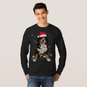 Bernese Mountain Dog Lights Weihnachtsmatte T-Shirt (Vorne ganz)