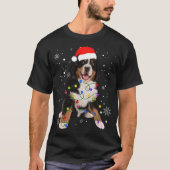 Bernese Mountain Dog Lights Weihnachtsmatte T-Shirt (Vorderseite)
