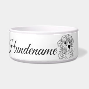 Bernese Mountain Dog Line Art personalized bowl Napf
