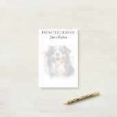 Bernese Mountain Dog Lover Monogrammed Dog Post-it Klebezettel (Auf Schreibtisch)