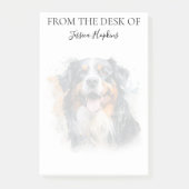 Bernese Mountain Dog Lover Monogrammed Dog Post-it Klebezettel (Vorderseite)