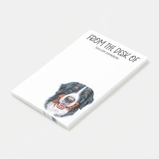 Bernese Mountain Dog Lover Post-it Notes Klebezettel (angewinkelt)