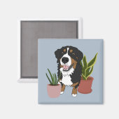 Bernese Mountain Dog Magnet (Vorderseite/Rückseite)