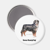 Bernese Mountain Dog Magnet (Vorderseite/Rückseite)