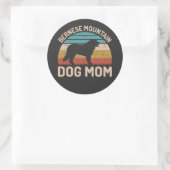 Bernese Mountain Dog Mama, Bernese Dog Mama Runder Aufkleber (Tasche)