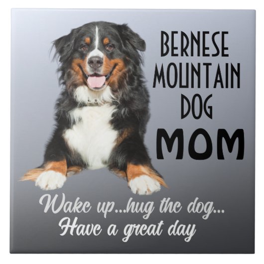 Bernese Mountain Dog Mama Fliese (Vorderseite)